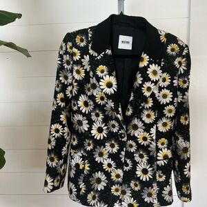 Moschino Cheap and Chic Daisy Print Floral Blazer Women’s L Statement Piece